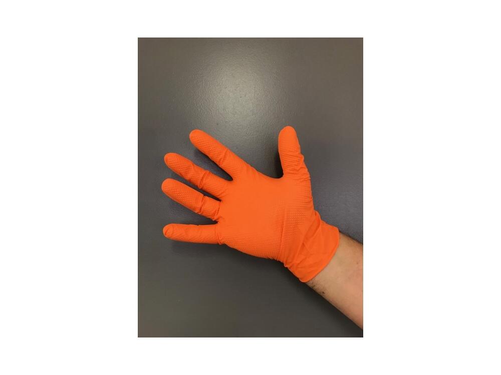 Gant nitrile orange